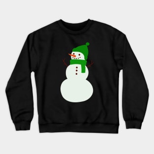 Snowman in Green Crewneck Sweatshirt